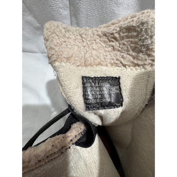 Womens Khombu Winter Boots Black Vegan Pebble Leather Size 8.5 Fleece Lined - Picture 4 of 10